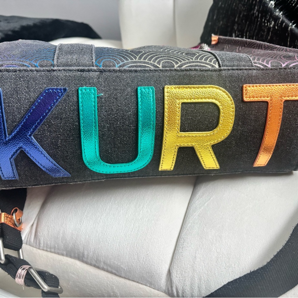Kurt Geiger Black Tote with Multicolor Accents Worn Selling as is. - Picture 6 of 6